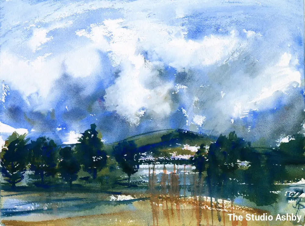 Blue Landscape With Exotic Clouds