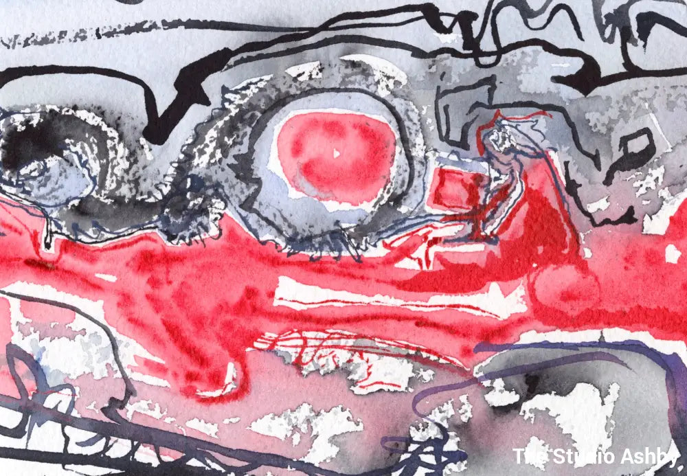 Embracing Abstract And Red