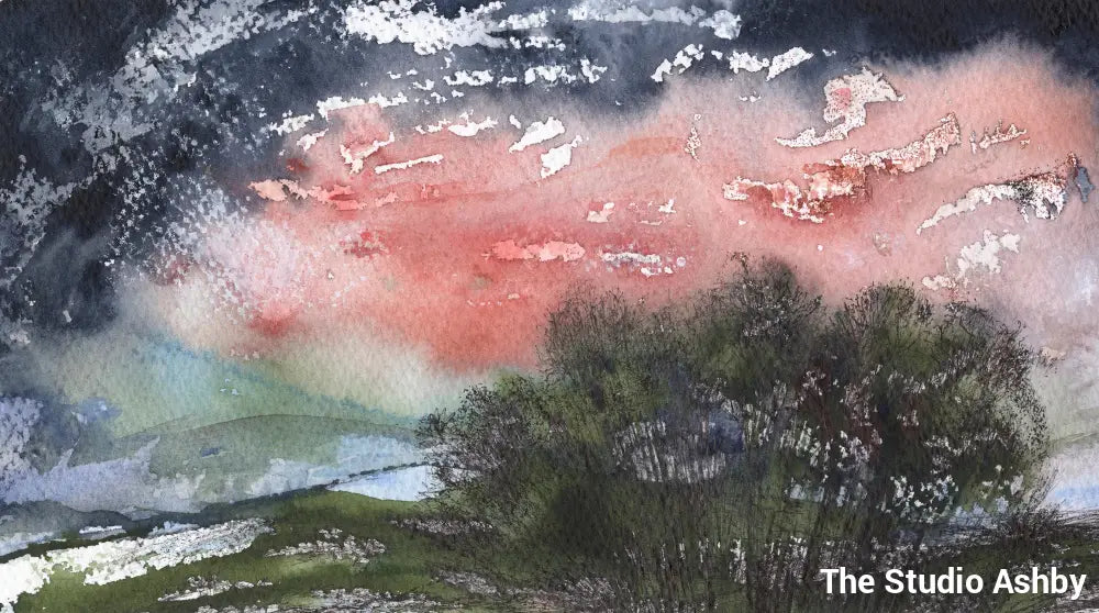 Pink Sky Landscape