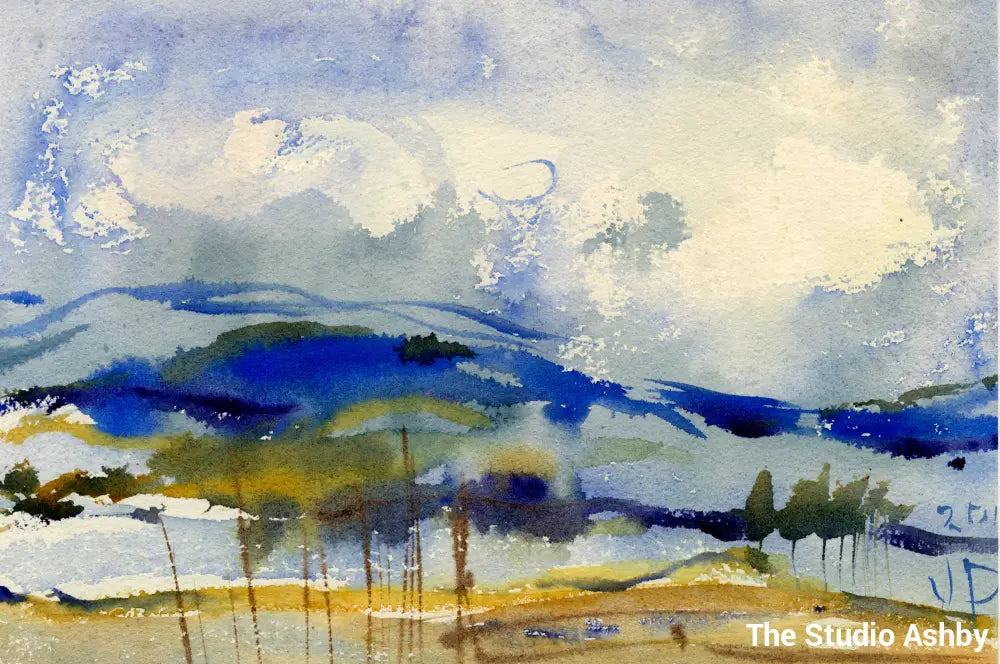 White Cloud Over The Blue Hill